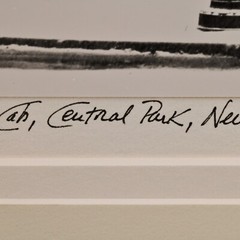 RICHARD CALVO Original Vintage Signed Central Park NY Horse Carriage Photograph