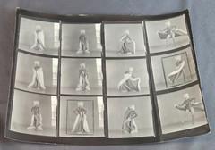 NEWLY FOUND! Hendrickson PHOTO Contact Sheet Proof JULIET PROWSE POSING FUR HAT