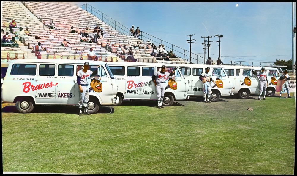 1965-braves-spring-training 8×10 Colorized Print-FREE SHIPPING