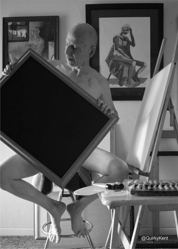 2 prints of nude male art model pose picture, 5×7″ & 8×10″