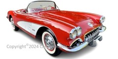 1960 Chevrolet Corvette Roman Red limited edition 8″X10″ Premium Photo B
