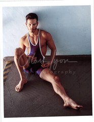 11 X 8.5 Alan Lyon Original Male Photo gay interest (4) Marcellus resting stairs