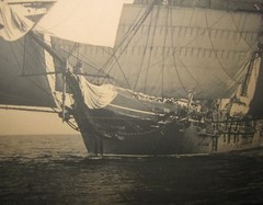 Antique CHARLES BOLLES ‘Benjamin F Packard’ SAILBOAT Sailing Gelatin PHOTOGRAPH