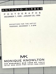 Antonio Girbes (b. 1952) Art Announcement Card 1996
