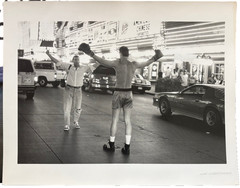 Hands Raised Boxer in Times Square 10 7/8 x 14 Photograph-1980s-Mark Bugzester
