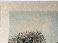 Wallace Nutting Hand-Colored Photograph A New Hampshire Road Pencil Signed
