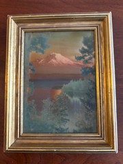 Norman Edson Goldtone Orotone, Mt. Rainier “Sun’s Last Glow” 5 x 7