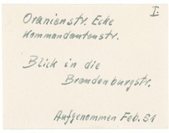 Berlin Kreuzberg Oranienstr. Kommandantenstr. Ruin End of War Vintage 1951