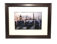 Venice Gondolas Photograph Print-Framed, Matted, Pencil Signed L.E. 27.5”x21.5”