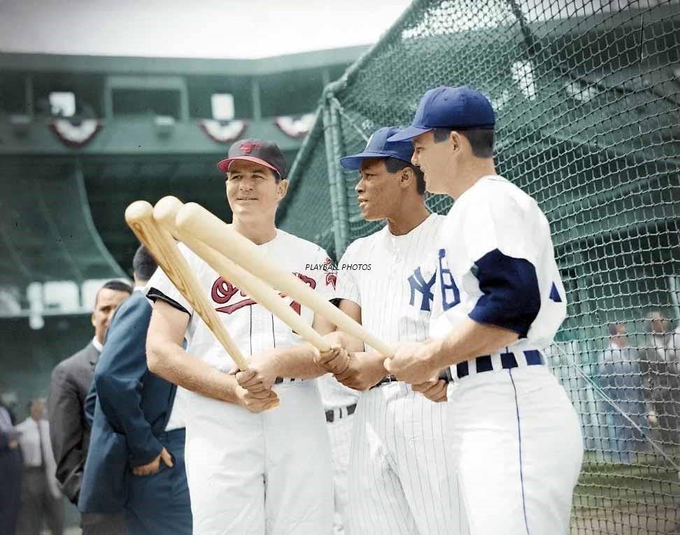 Jim Gentile Elston Howard & Norm Cash- 8×10 Colorized Print-FREE SHIPPING
