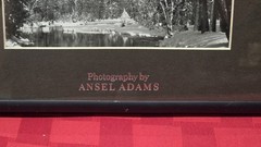 Set of 2 Ansel Adams Framed Matted Prints Yosemite Half Dome Sierra Nevada B&W