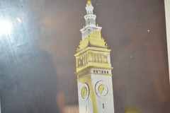 RARE OLD SAN FRANCISCO ANTIQUE VINTAGE PICTURE OF THE FERRY BUILDING AT NIGHT