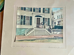 Vintage Art Hand Colored Photo Marshall Gardiner Nantucket 1920s signed #