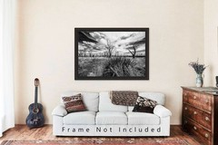 Southwest Photography Print – Mesa Verde Colorado Landscape Black and White