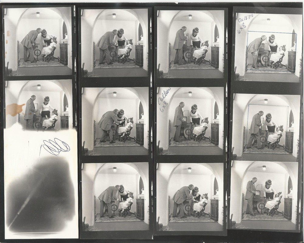 Old Fashion Dentist & Patient HENDRICKSON Negatives Photo Contact Sheet R90