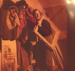 3 Norman Rockwell 1952 Negatives Of Him In His Studio, Grabbing Props Rare
