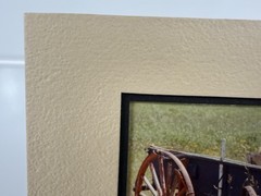 Gamow signed Hay Wagon Wheel Farm Cart in Field Photography Art 5″ x 7″ Mated