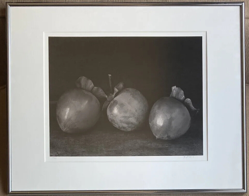 1991 John Youngblood Art Photo Black & White Mounted Photograph Still Life Fruit