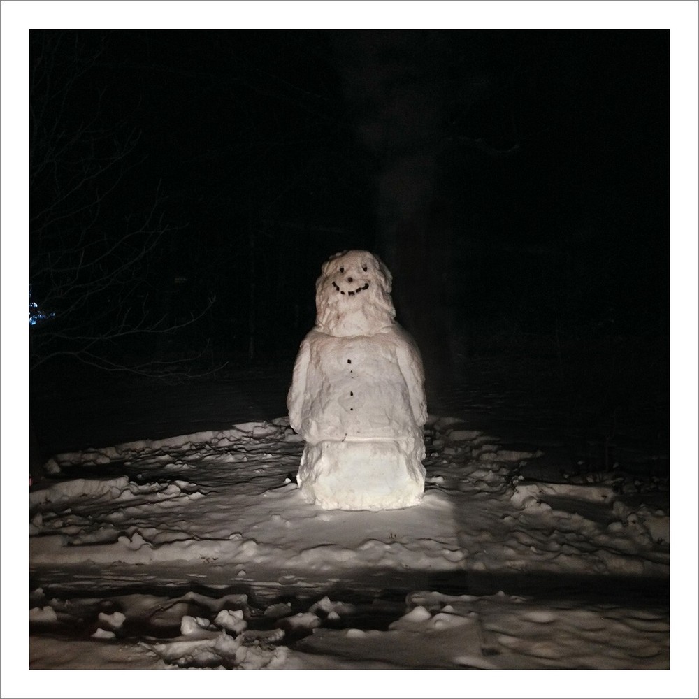 SIGNED Alec Soth Photograph – Snowman at Night – Magnum Square Print June 2014