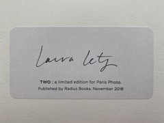 LAURA LETINSKY signed limited edition photograph – TWO Portfolio (2018)