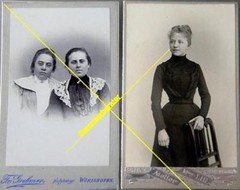 Lot of 12 Hard Photos Portraits etc circa 1880 to 1910 (18064)