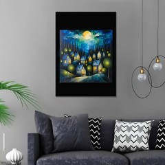 Digital Art Oil Picture Urban Landscape Primitivism Wallpaper Background Decor