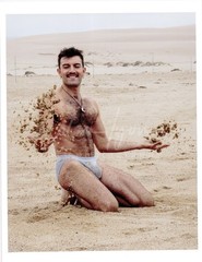 11 X 8.5 Alan Lyon Original Male Photo gay interest (15) Alex sand toss