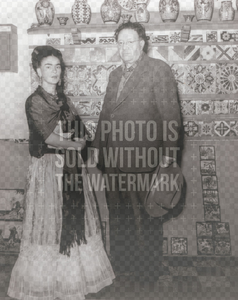 Frida Kahlo & Diego Rivera 8×10 Photo Iconic Mexican Art History Portrait Decor