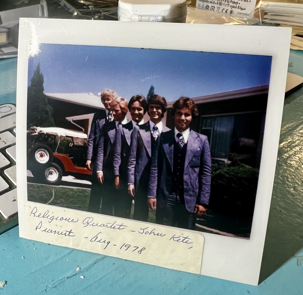 Polaroid Photo John Kite Quartet Vintage circa 1978ready to jam Gay Interest