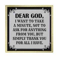 Dear God Gratitude Quote Printable | Inspirational Wall Art Digital Download