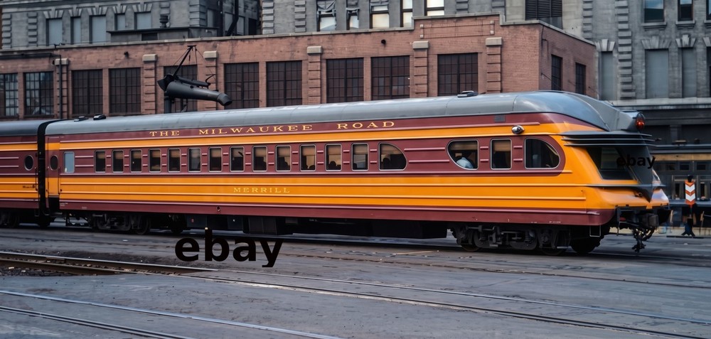 Photo Art Print of Milwaukee Road Merrill Beaver Tail Parlor-Observation Car