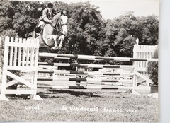 Vintage Film Photo France Equestrian Horse Show Jumping 18X24cm 1970