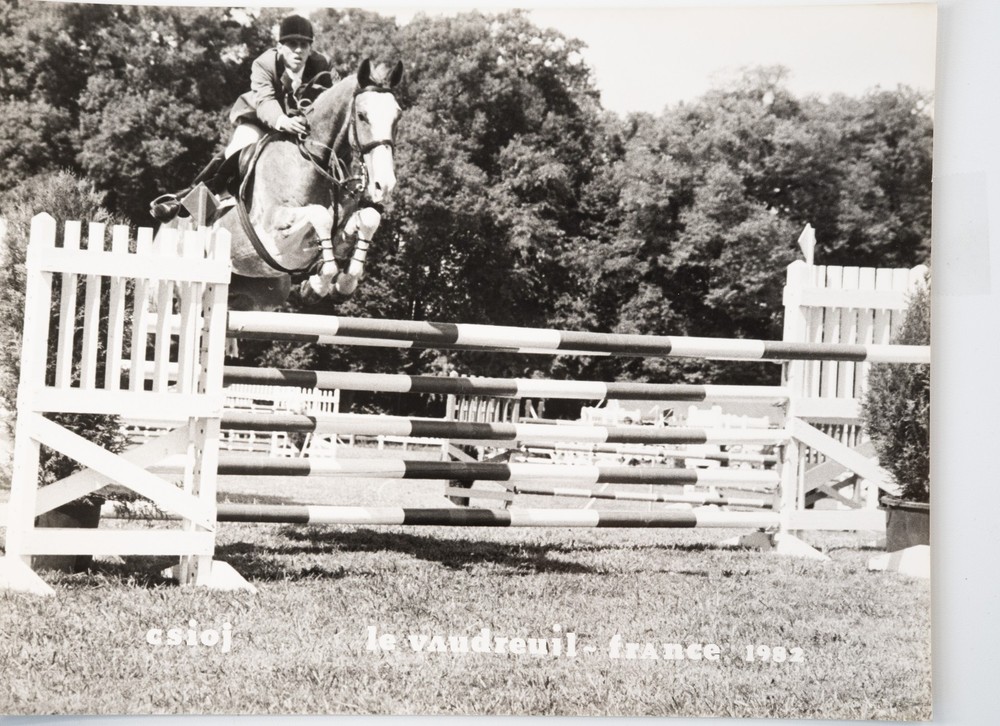 Vintage Film Photo France Equestrian Horse Show Jumping 18X24cm 1970