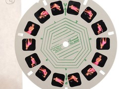 View-Master nude glamour pinup attractive model in pink slim personal reel #12