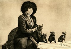 Leopold Reutlinger Photo, Colette, with her Dogs, 1900s