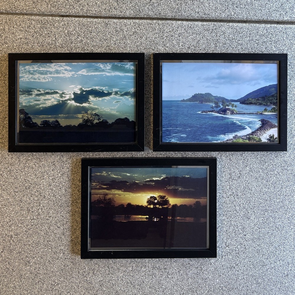 Luigi Sangermano Signed Framed Photo Landscape Photography Lot of 3 Large 16×22