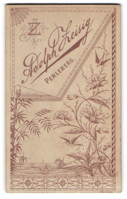 Photograph Adolph Zeisig, Perleberg, monogram of the photographer over a Seelan