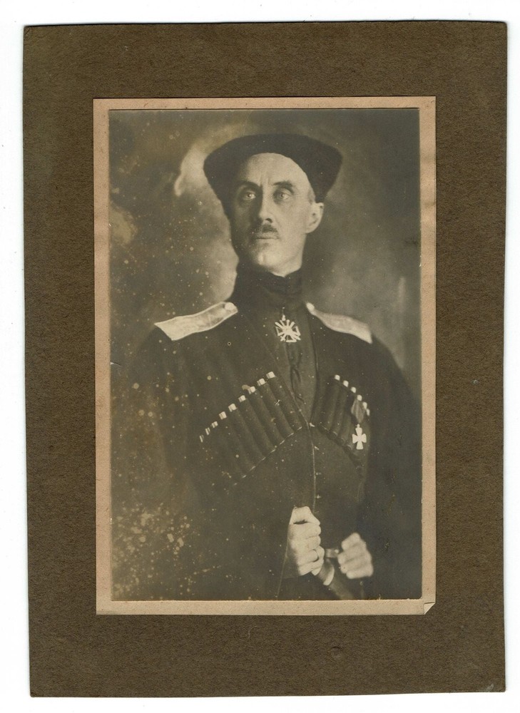 Russian Military Officer “Black Baron” Pyotr Nikolayevich Wrangel Real Photo PC