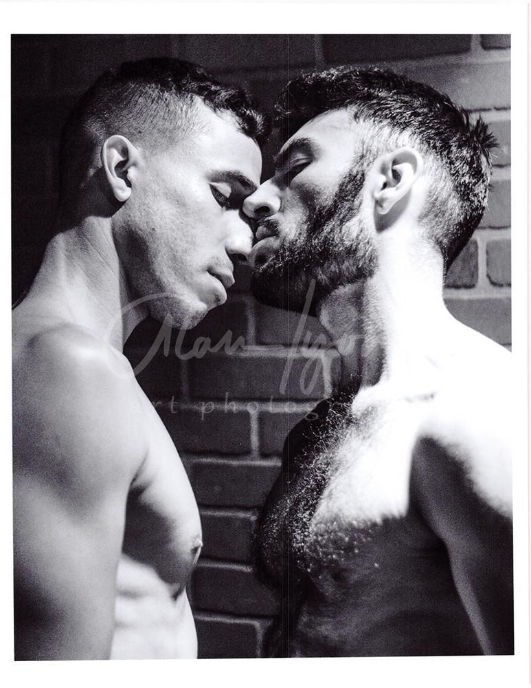 11 X 8.5 Alan Lyon Original Male Photo gay interest (6) close up Mick & Alex