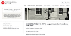 WALKER EVANS Original Silver Gelatin “Hardware Store, Southern Town, 1936”