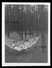 Girl in a Hammock – 1930s – Photo 7x9cm