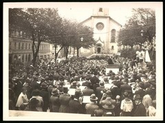 Photograph Markneukirchen, St. Nicolai, concert and crowd, large format 1
