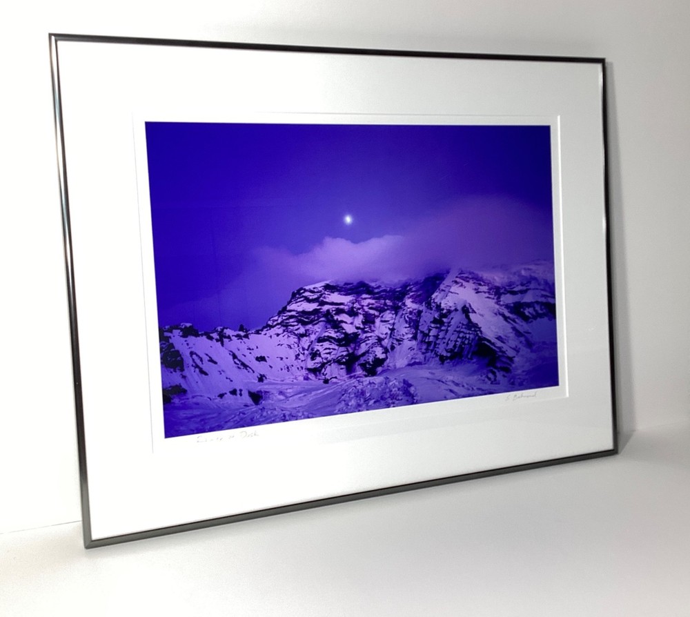 Fine Art Photograph Mount Rainier at Dusk Signed & Framed Limited Edition