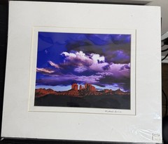 Michael Irvine Signed Cosmic Clouds Sedona AZ Fine Art Photograph Matted 16×14