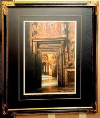 Backroom of the Sistine Chapel by M. Roberts – Signed/Matted/Framed
