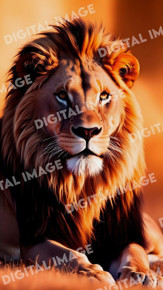 Digital Art Picture Image Photo Wallpaper Background Desktop AI – Lion Savannah