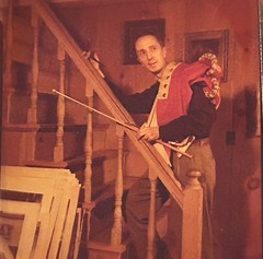 3 Norman Rockwell 1952 Negatives Of Him In His Studio, Grabbing Props Rare