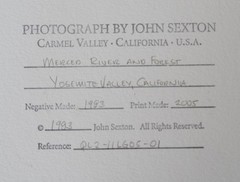 “Merced River” Original JOHN SEXTON Signed Photograph 11×14/ 16×20 Framed