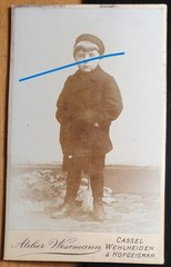 little boy with hat / CDV studio Wesemann Kassel Wehlheiden & Hofgeismar