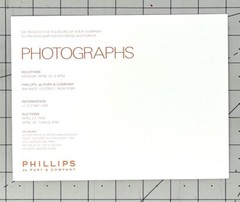 Vik Muniz Art Announcement Card PHILLIPS de PURY & COMPANY Photo Auction